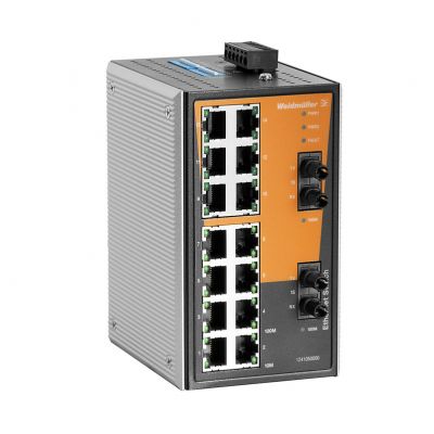 WEIDMULLER IE-SW-VL16-14TX-2ST Przełącznik sieciowy (prosty), niezarządzany, Fast Ethernet, Liczba portów: 14x RJ45, 2 * ST wielomodowy, 0 °C...60 °C, IP30 1241050000 /1szt./ (1241050000)